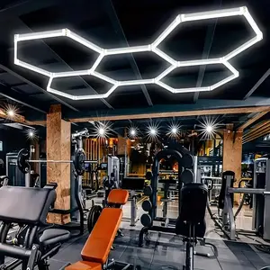 Hexagon LED Garage Light: 25 Pack Updated Bigger Size, 240W Car Detailing Ceiling LED Shop Light for Warehouse Workshop Gym Basement Car Care Wash Room