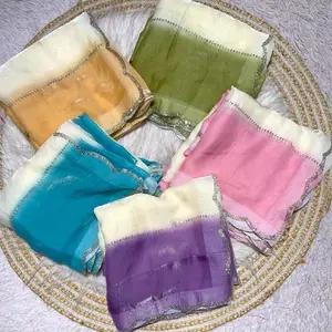 Bollywood Partywear Premium Sarees Fandy Sattin Pending With Beautiful Jarkhan Work Unstitched Blouse 550 Mtr Saree Length 080 Mtr Blouse Length Fall Pico Done