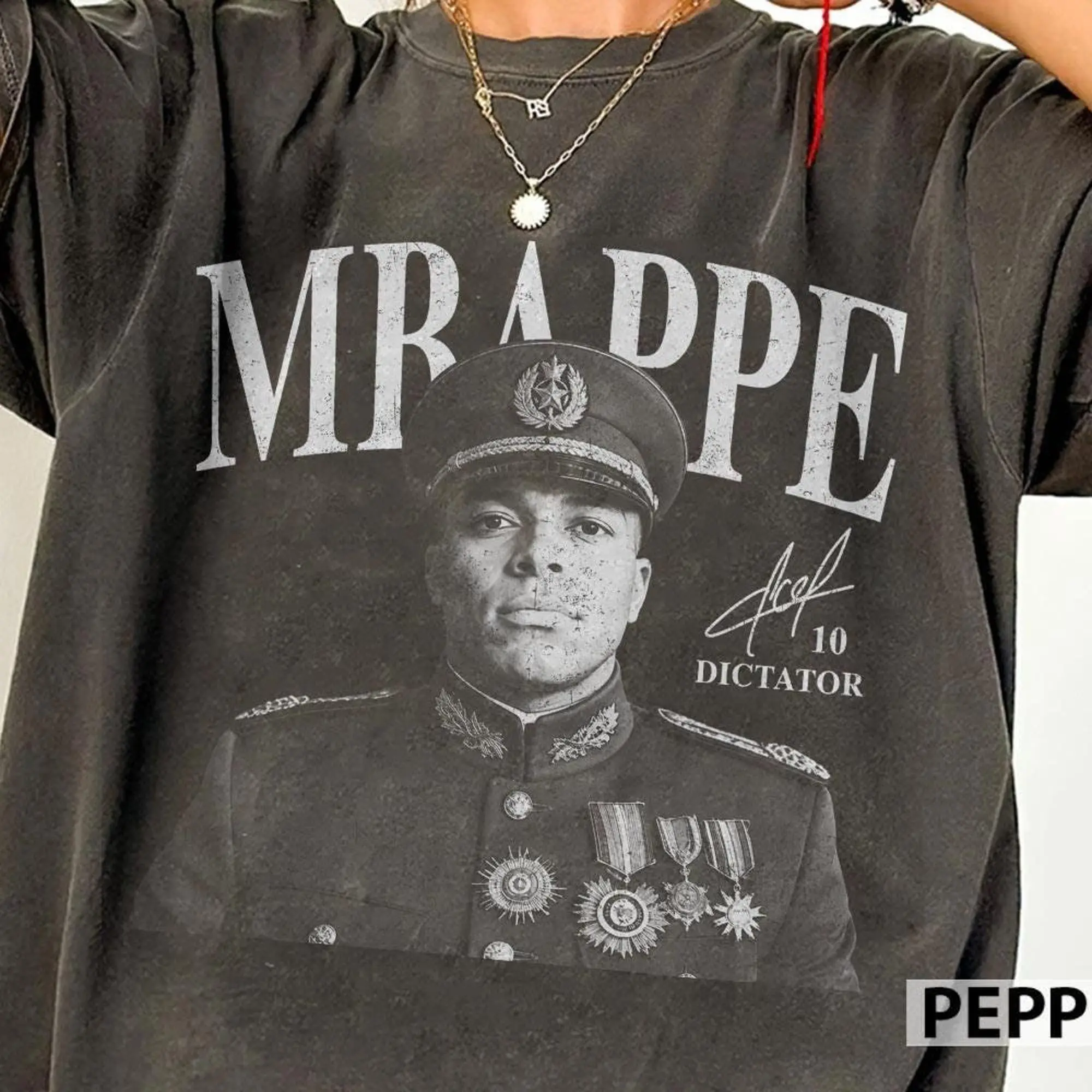 Mbappe Meme Comfort Colors Shirt, Dictator Mbappe Funny Soccer Gift, Football Fan Top, Humorous Graphic Tee