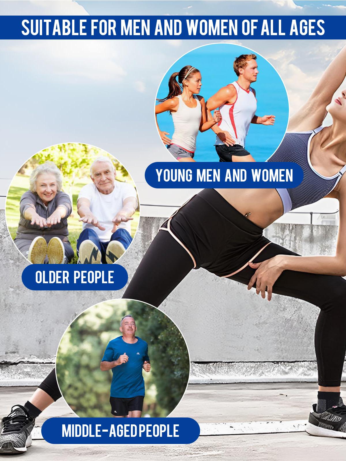 Open Toe Compression Ankle Socks with Arch Support, Breathable Stretch Design for All-Day Comfort, Ideal for Plantar Fasciitis Relief, Walking, Running, Standing Work and Daily Casual Wear