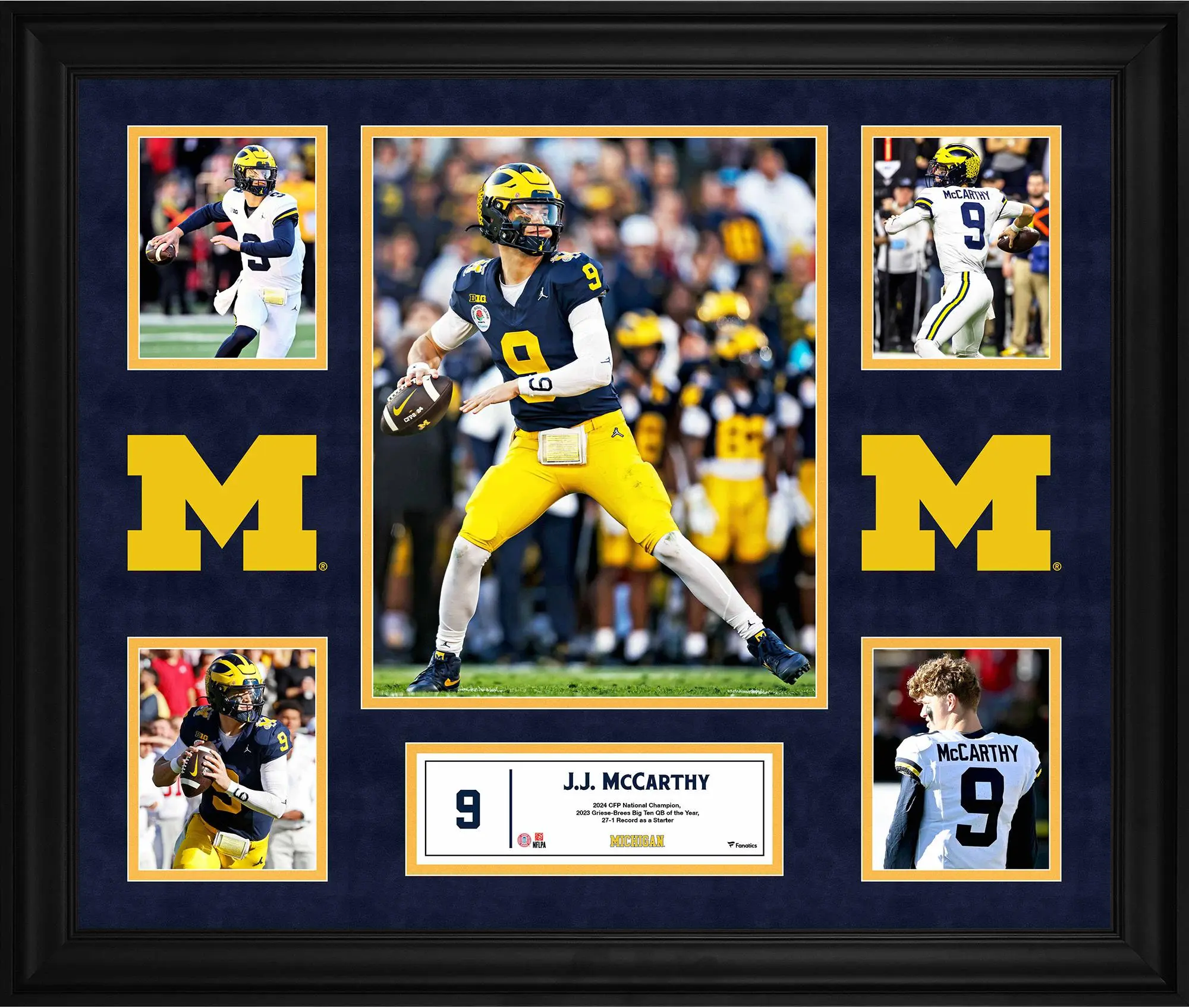 J.J. McCarthy Michigan Wolverines Framed 5-Photo Collage