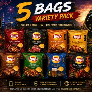 Assorted Exotic Flavor Potato Chips Pack