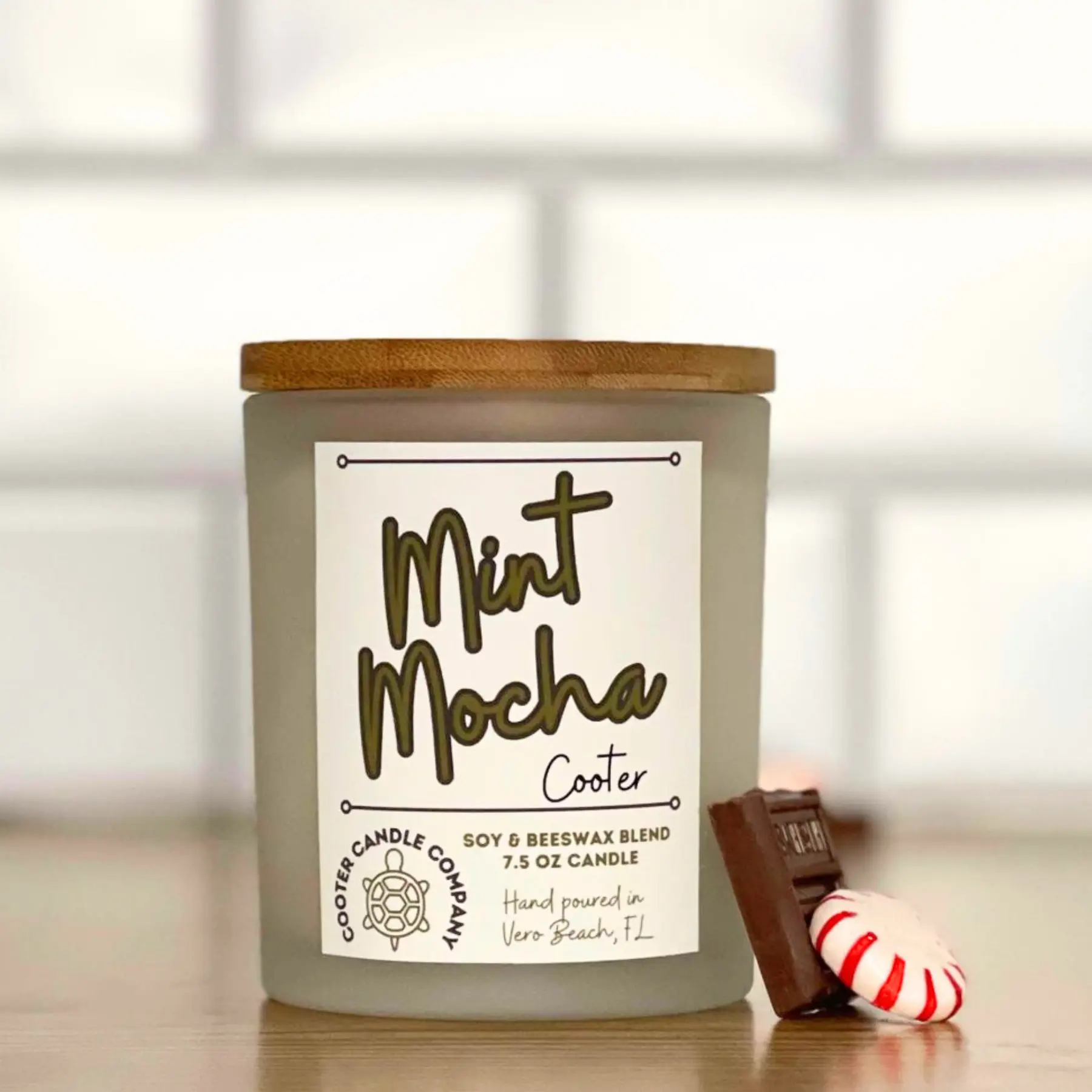 Mint Mocha Cooter Candle- Chocolate Peppermint scented candle
