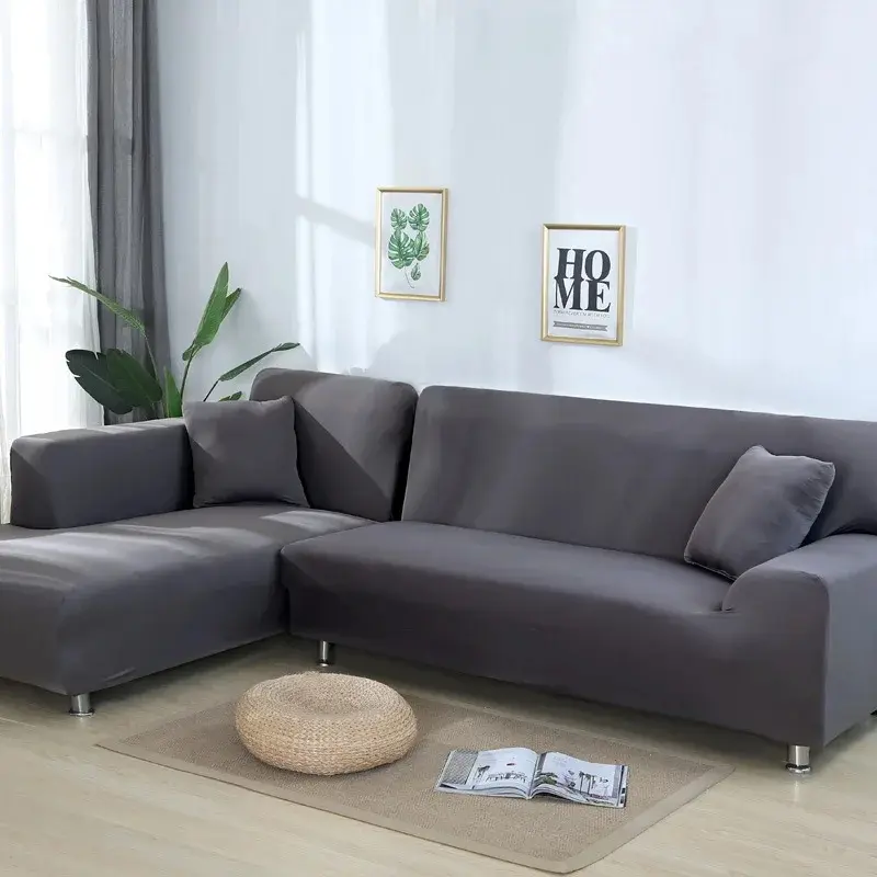 Solid Corner Sofa Covers Living Room Couch Slipcovers Cat Scratch Resistant Chaise Lounge Cover for L Sofa Armchair