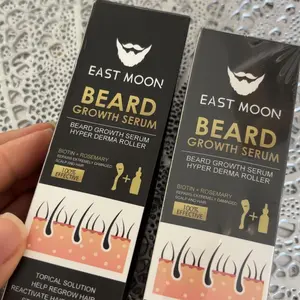 Beard Growth Serum&Beard Massage Derma Roller, Beard Care Nutritional Oil, Making Beards Thicker and More Shiny, Men's Daily Beard Care Products and Tools