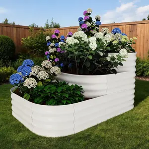 GARVEE 3-Tier Galvanized Steel Raised Garden Bed Kit – Large Elevated Planter with Deep 30" Design, Easy Snap Assembly & Butterfly Nuts – Durable, Rust-Proof – Perfect for Vegetables, Herbs & Flowers – Outdoor Use, Green – Save Space, Grow More!