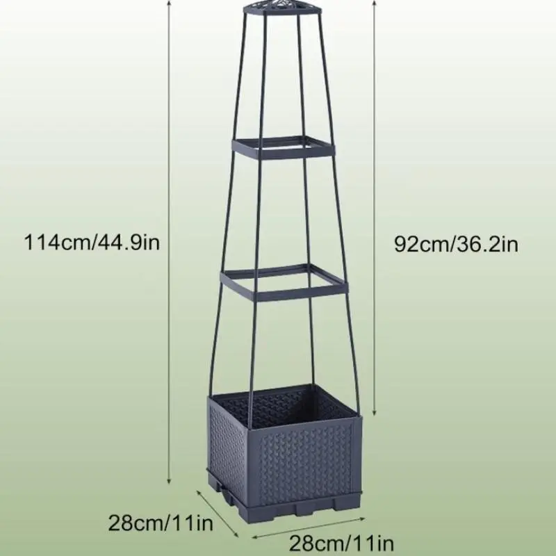 Tomato Planting Box Set, Self-Watering Tomato Cage with Trellis, Garden Obelisk Trellis, Climbing Plants Container, Automatic Plants Watering, Vertical Planter Tower, Garden & Yard Use, Garden Supplies, Indoor/outdoor, Climbing Vegetable Plant