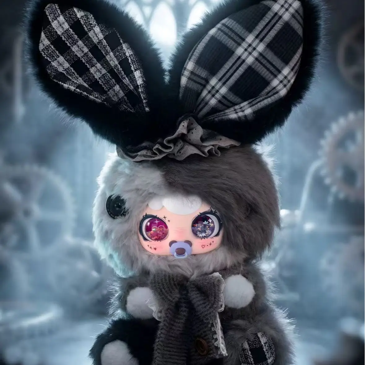 QU-ZAZA800%, Dark Night Rose 6+2 hidden design, plush toy blind box,