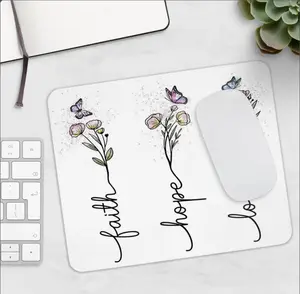 Religious Mouse Pad with Butterfly Design Bible Verse Faith Hope Love My Daily Bible Affirmations Motivational Quotes