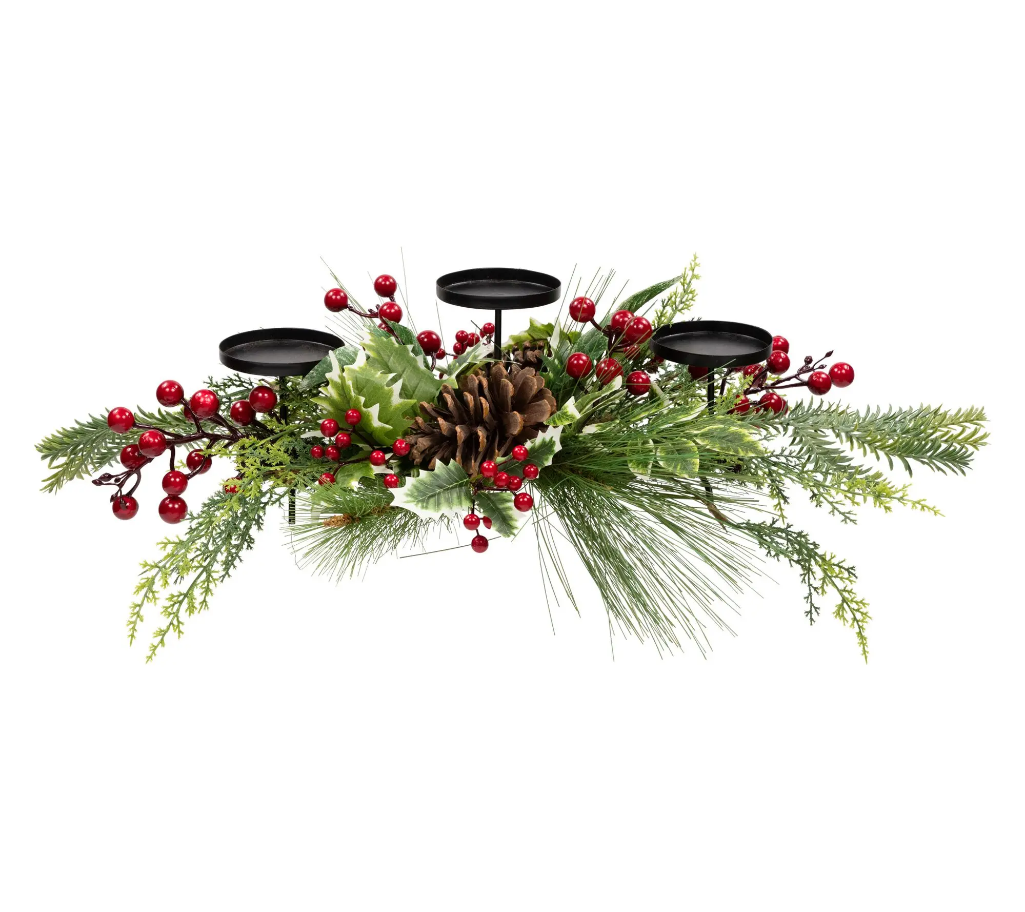 Northlight 28" Christmas Pillar Candle Holder with Pine Cones Northlight 28" Christmas Pillar Candle Holder with Pine Cones