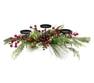 Northlight 28" Christmas Pillar Candle Holder with Pine Cones Northlight 28" Christmas Pillar Candle Holder with Pine Cones