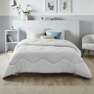 Cloud Gray Linen Print All-In-One Comforter