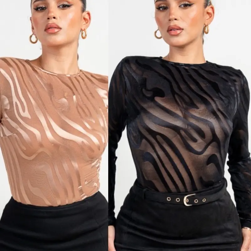 Roxane Mesh Long Sleeve bodysuit Roxane Mesh Long Sleeve bodysuit