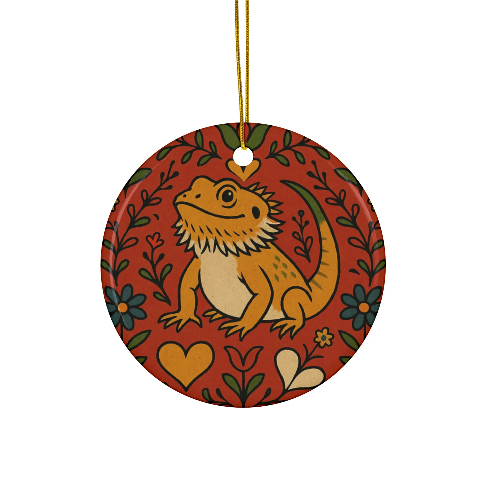 Bearded Dragon Ceramic Ornament