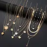 Mother's Day Gift 13pcs Minimalist Heart, Butterfly, Star, Moon & Disc Faux Pearl Gift Set For Women, Gift For Date, Vacation And Daily Wear, Jewelry Accessories, Dainty Layering, Necklace Stack, Fashionable Jewelry Set