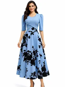 Cross-Wrap Tea Dress