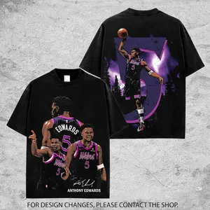 Vintage Anthony Edwards Graphic Tee For Timberwolves Nation. Ant 5  Timberwolves Basketball Streetwear Shirt, Oversized Unisex Fan Tee Gift for Men & Women