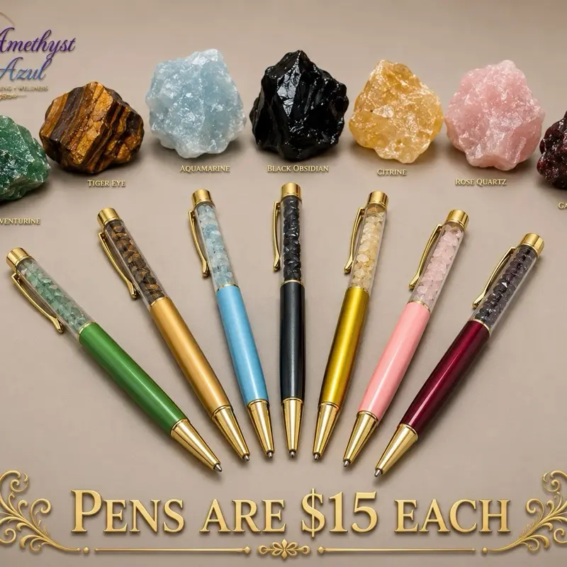 Crystal Writing Pens, Elegant Ballpoint Pens for Office, School, and Daily Writing Use