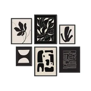 Abstract Gallery Wall Set of 6 - Artistic Wall Decor Print for Room Aesthetic and Vibe