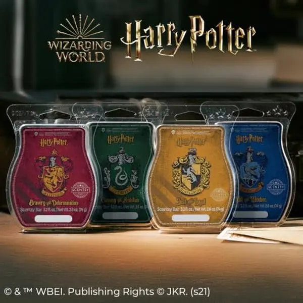 Scentsy Wax Melts, Harry Potter™ Houses, 4 Bar Set, Paraffin Wax Cubes Candle Decor