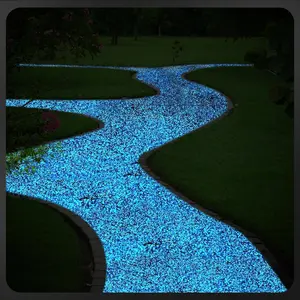Your Choices！2000/1000/300 pcs Glow in The Dark Stones Azure Outdoor Glow in The Dark Pebbles for Walkway Backyard Landscaping Pathway Aquarium Fish Tank Plant Decoration RV Camping Ambiance Stone DIY Gift Mini Stone Ornament Pet Products