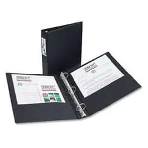 Avery Consumer Products AVE04401 Economy Ring Binder W-Labelholder- 1-.50in. Capacity- Black