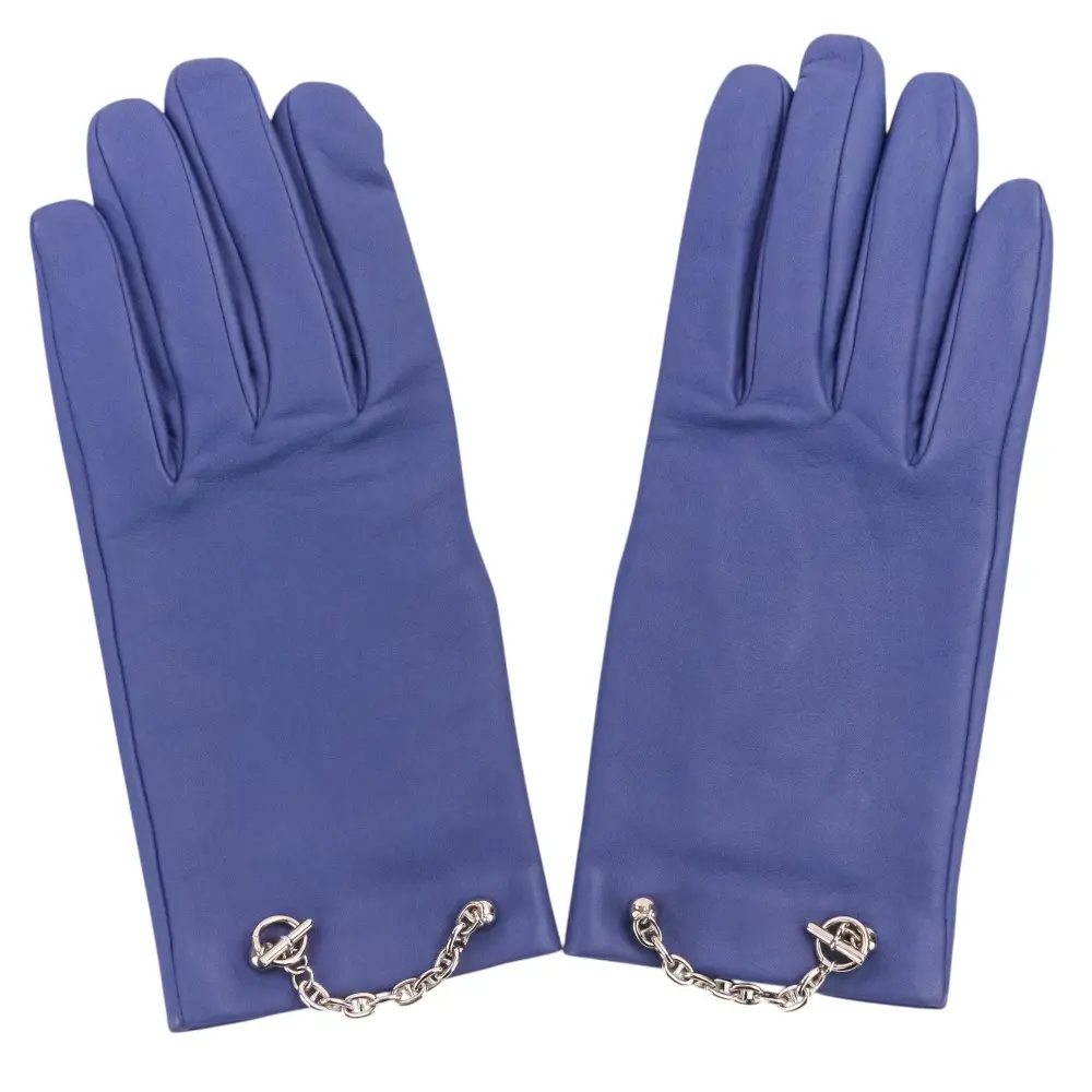 Pre-owned HERMÈS Lambskin Small Leather Goods Hermes Bonny Chaine dAncre Gloves