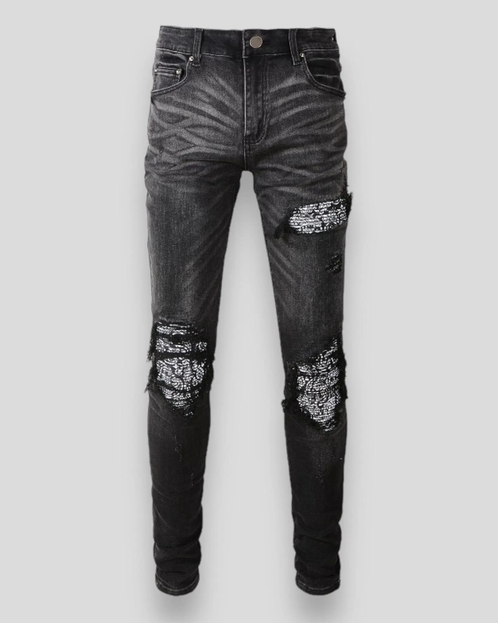 Urbandel Dark Side Black Skinny Jeans