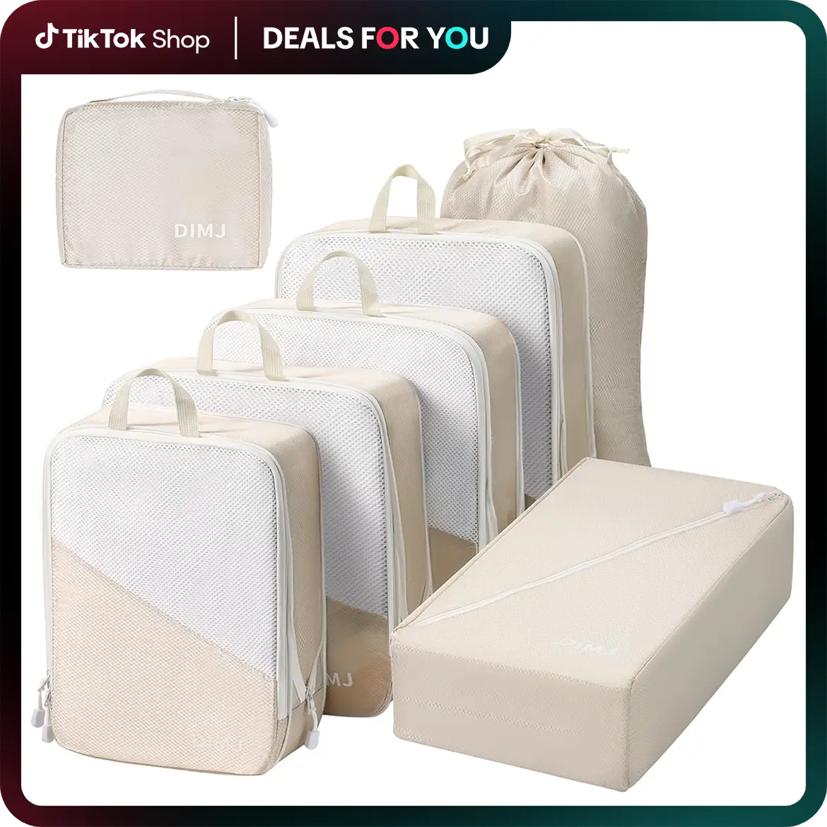 [DEALS FOR YOU] DIMJ 7/8 Sets Compression Packing Cubes for Travel Packing Cubes Lightweight Packing Cubes for Suitcase Travel Luggage