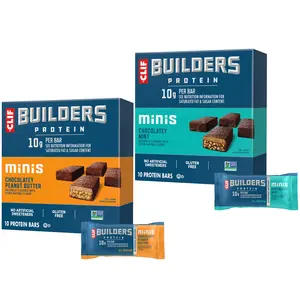 CLIF BUILDERS Minis Variety Pack | Assorted Chocolatey Peanut Butter & Chocolatey Mint