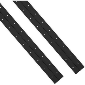 Black Piano Hinges 20Inch, 2 count Heavy Duty Stainless Steel Continuous & Piano Hinge with Hole, 0.047" Thickness/1.2" Open Width Folding Cabinet Door  Hinge