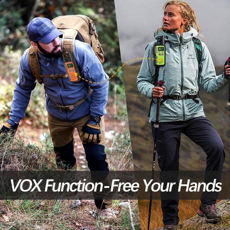 4PCS BAOFENG USB Rechargeable Long Range Mini Walkie Talkie NOAA UHF Type-C Charging Rechargeable Lightweight 22 FRS Upgrade 888s with Earphone Handheld Two Way Radio for Kids Adults Family Outdoor Sports Hunting Hiking Camping