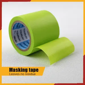 Washi Masking Tape – Wall Paint Color Separation Tape, Tile Grout Masking Film, Latex Paint Spray Protection – Straight Edges, No Bleeding, Tears Easily, No Residue