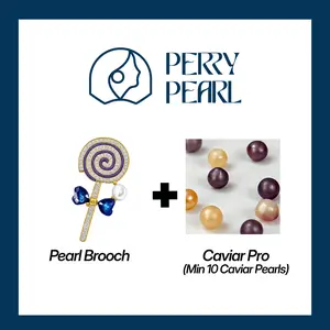 【Lollipop Brooch】+【Caviar pro】 – 10-20 Round Shape Pearls and 0-2 Edison pearls
