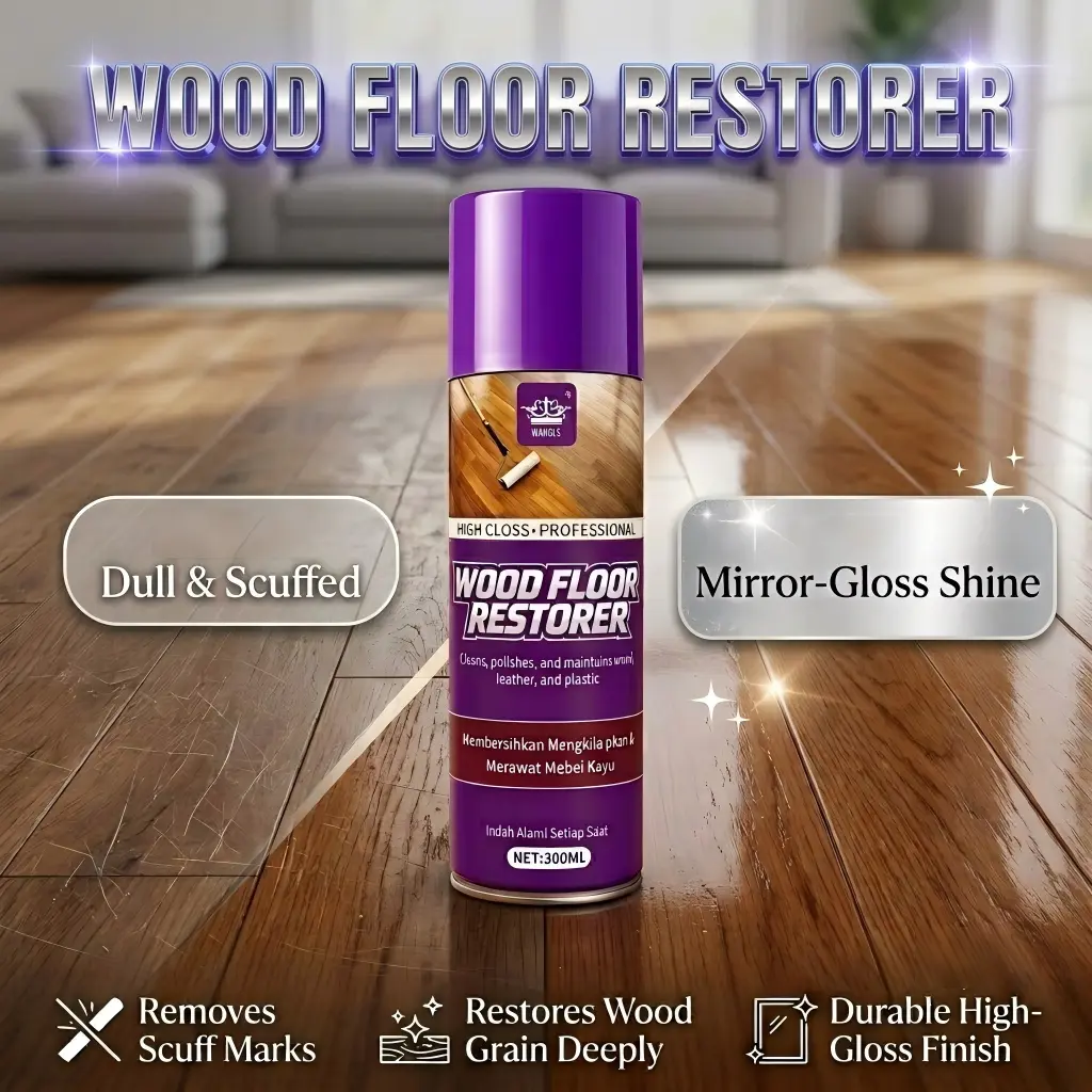 Multi-Purpose Hardwood Floor Restorer Premium Wax, Viral DIY Wood Care Supply, Enhances Natural Wood Grain & Revives Dull Hardwood, Creates Smooth Gloss Finish for Hardwood, Laminate, Bamboo & Indoor Wood Surfaces
