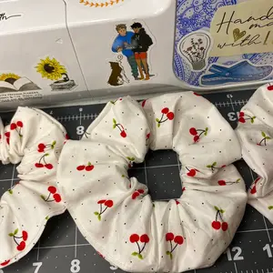 Cherry Pattern Scrunchie