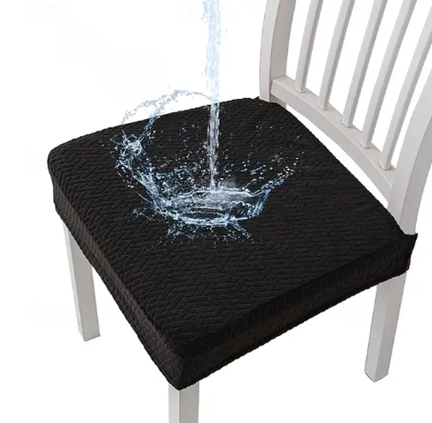 Chair Seat Covers (Available in 2, 4, or 6-Piece Sets) — Waterproof, Stretchable Chair Seat Protectors; Removable & Washable Home & Kitchen Chair Covers/Cushion Covers — A Practical Kitchen Essential, Ideal for Dining Areas.