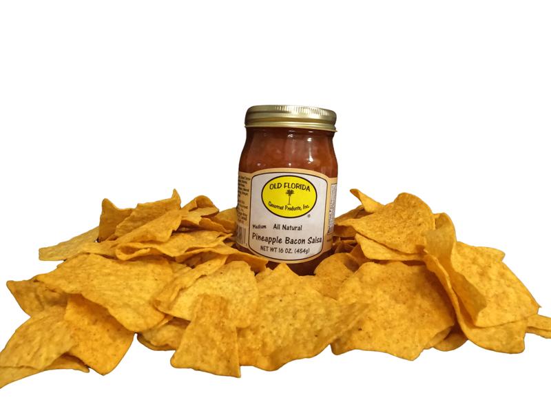 Pineapple Bacon Salsa by Old Florida Gourmet | Rich Bacon with Sweet Pineapple with Medium Spicy Level in a Glass Jar - All Natural No Preservatives