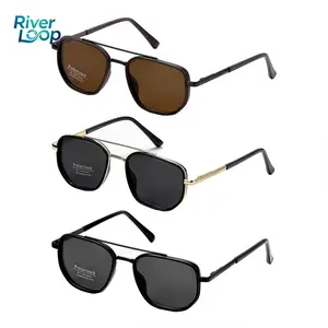 Fashionable Frames Sunglasses - Back to School Travel Geometric Double-Beam 2026 Fall/Summer Trends, Lightweight Durable High Quality Eyewear, Men's Accessories, Guys Gifts