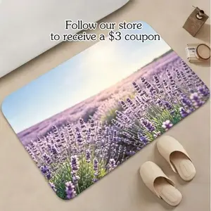 Super absorbent quick drying diatomaceous earth bath mat - anti slip soft bathroom and kitchen floor mat, beautiful landscape design | hand washable, durable diatomaceous earth material (customizable)