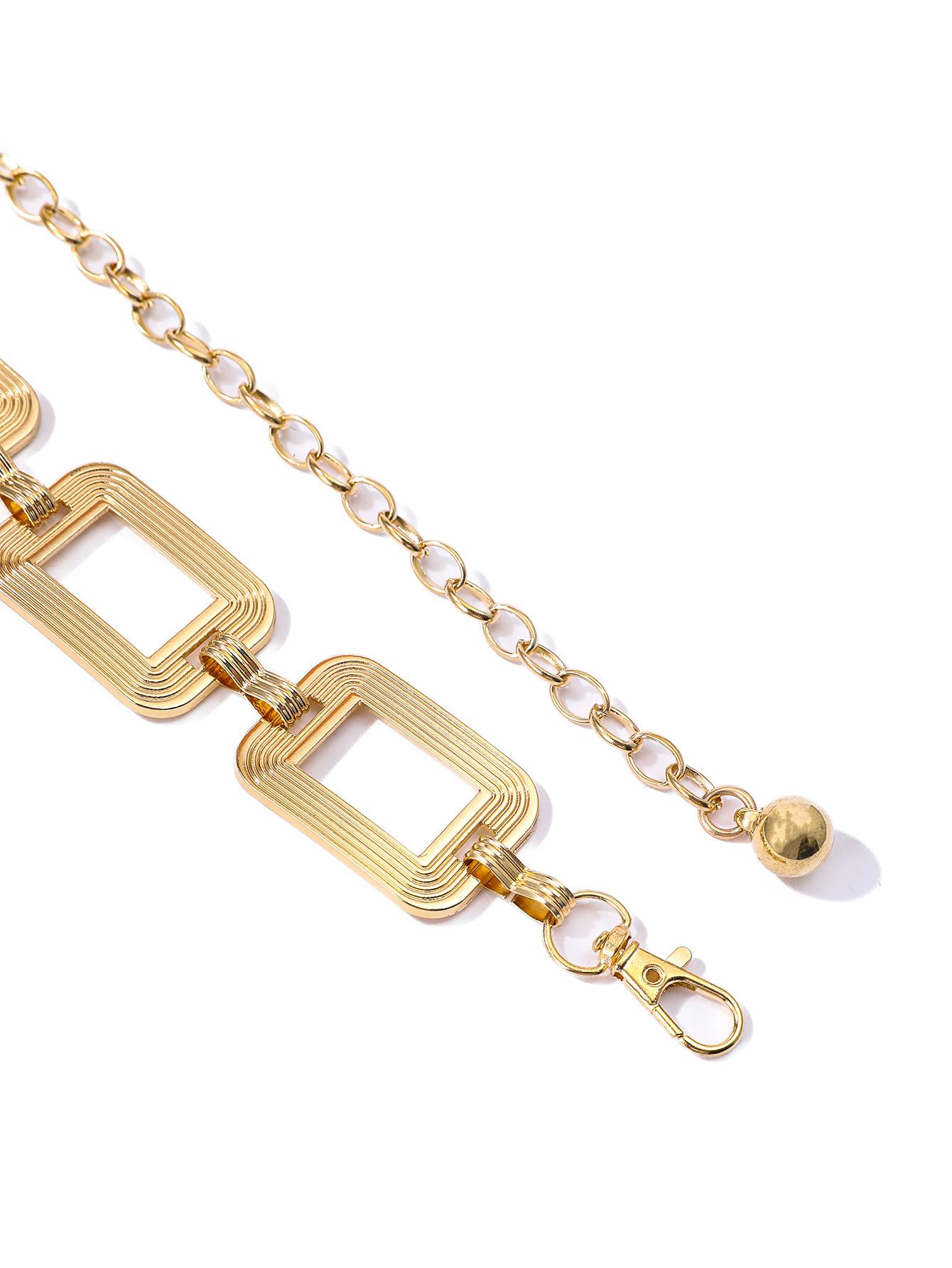 Gold Tone Square Link Waist Chain Belt for Women, Layered Metal Chain Belly Body Chain with Tassel, Punk Hip Hop Waist Jewelry for Jeans Skirt, Festival Party Accessory, Unique Gift for Her dad to daughter necklace gift Black Heart Tassel Long Earrings