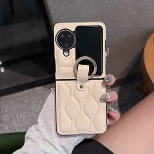 ins feng shui wave ring buckle for OPPOfindn3flip mobile phone case findn2flip down jacket findn3flip water ripple folding screen frosted skin feel personality creative all-inclusive anti-drop protective case