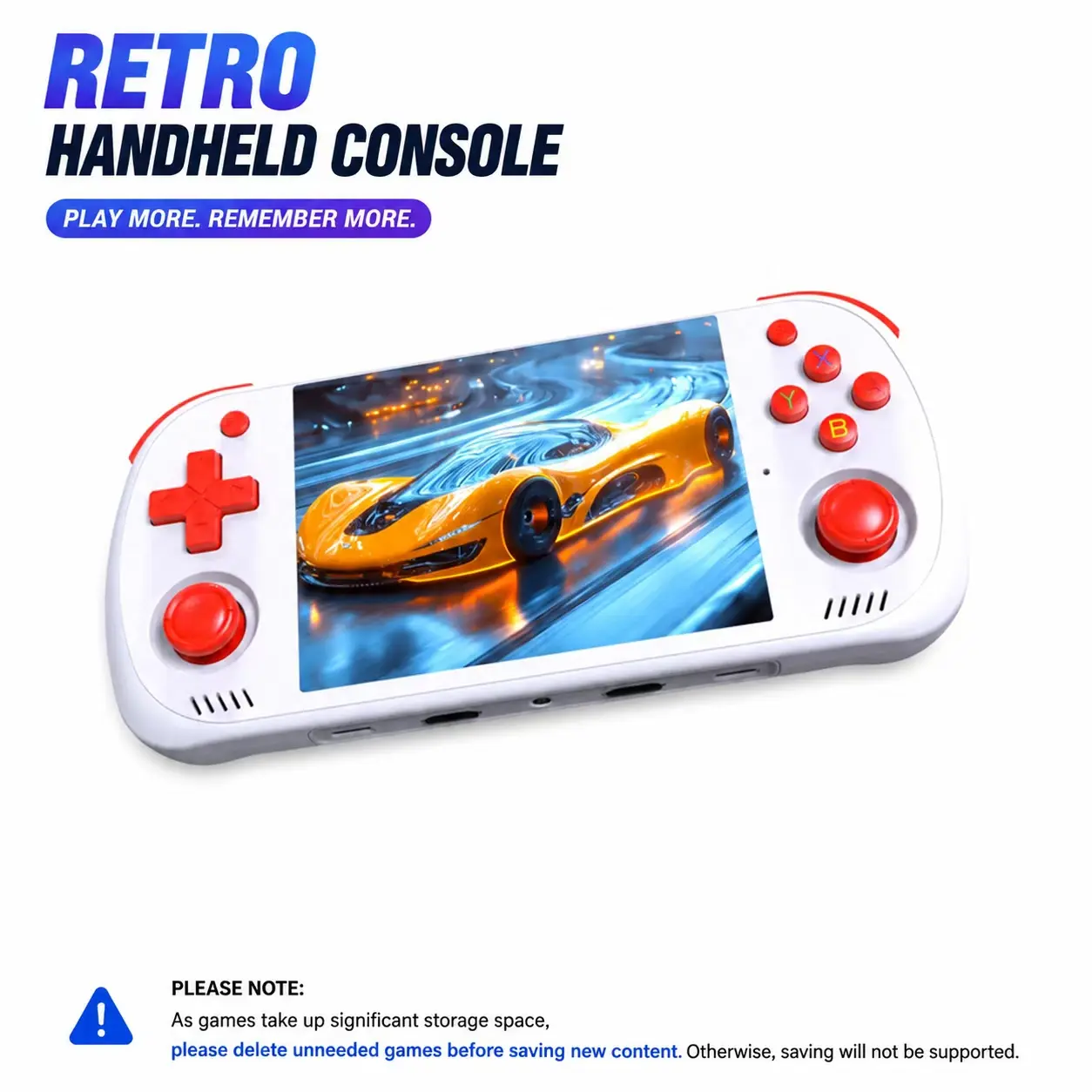 R36H por max Retro Handheld Game Console with 3000mAh Battery 64GB/128GB Memory 20000 Classic Games Wi-Fi Emulators for Retro Gaming Enthusiasts