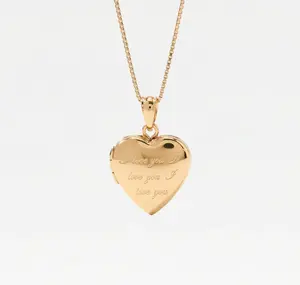 The I Love You Engraved Photo Locket