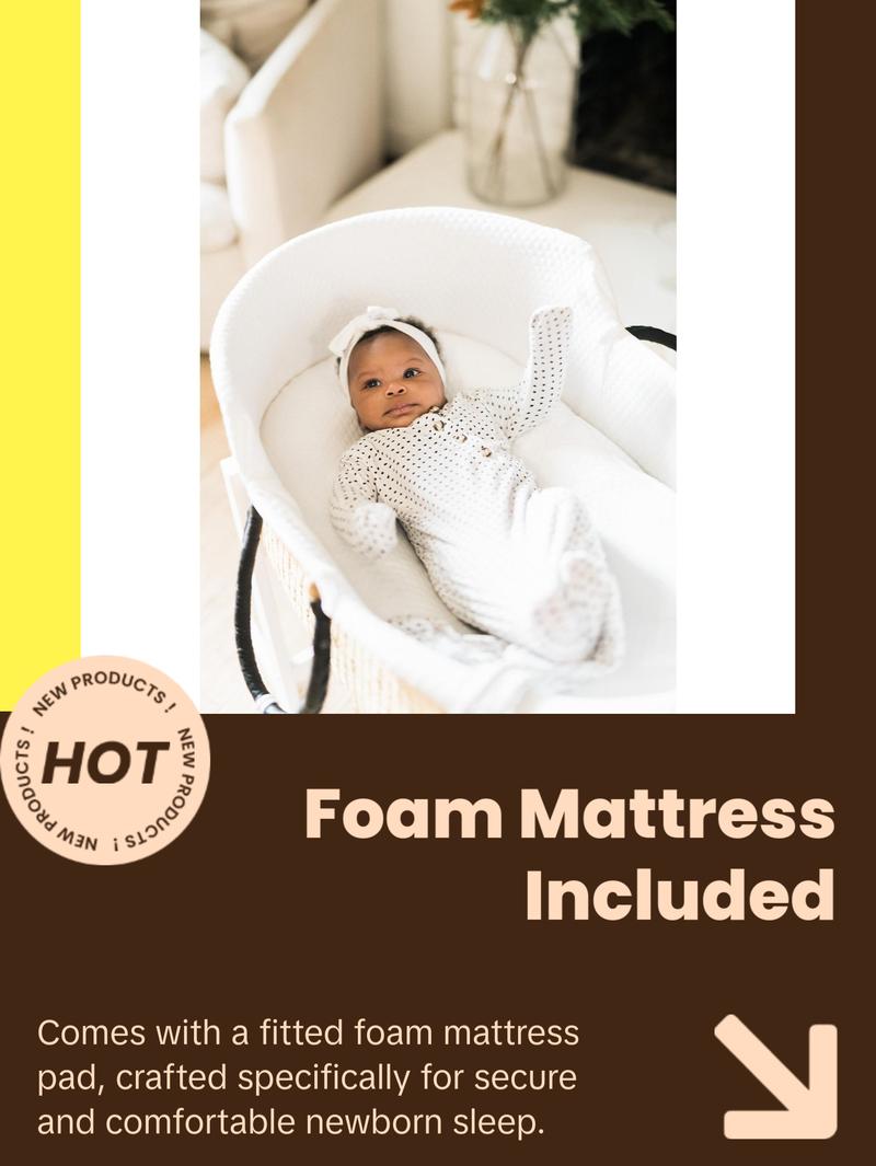 Signature Bilia Bassinet- Collection: Midnight Diamond - Perfect for Newborn Baby, Baby shower gift