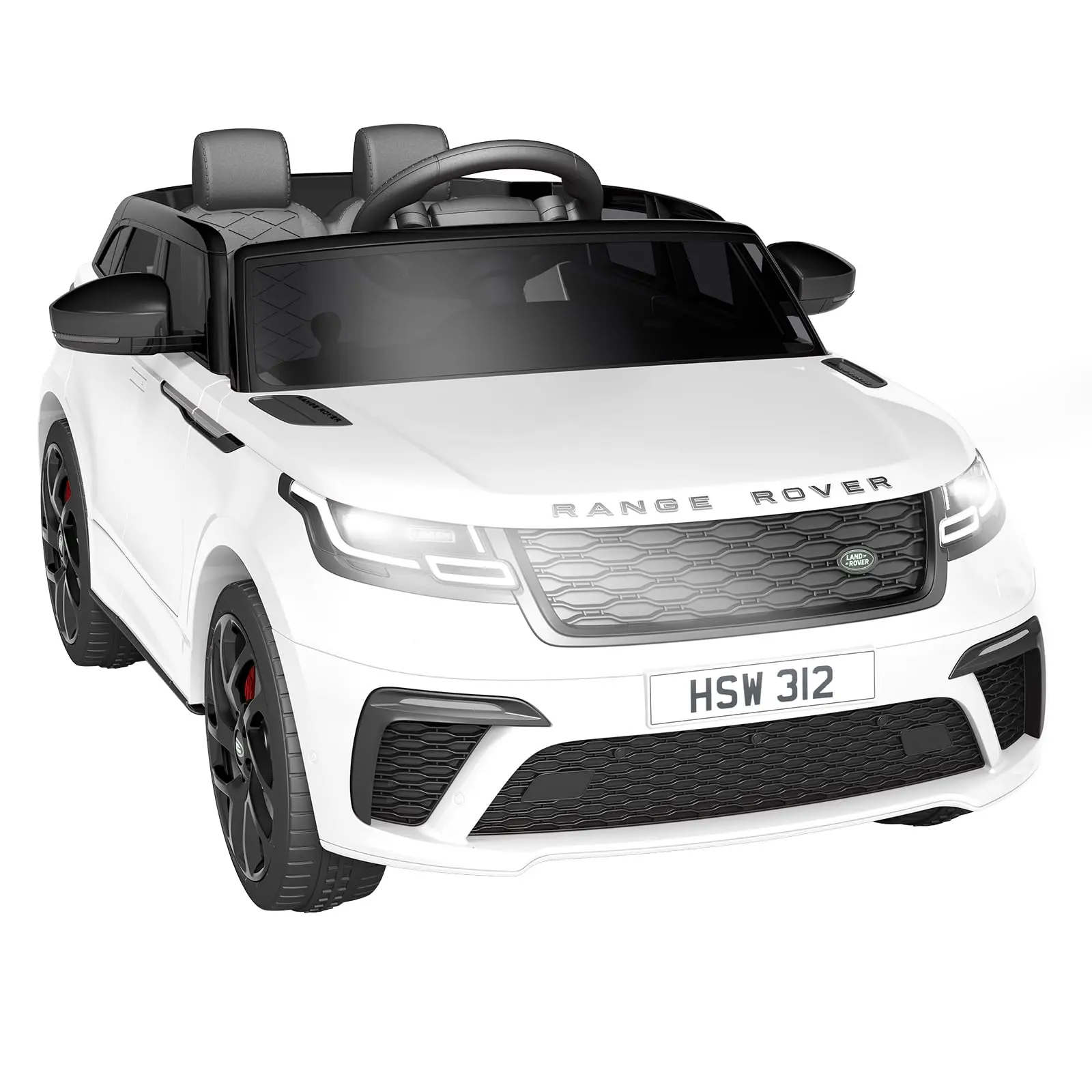 GARVEE Licensed 12V Child-Sized Land Rover Kids' Electric Ride-On Car - Bluetooth Remote Control, LED Lights, Soft Start, Swing Function, Dual Control Modes, 3-Point Safety Belt, ASTM Certified Safety, Indoor/Outdoor Use, Ideal 3-4 Years Old Birthday Gift