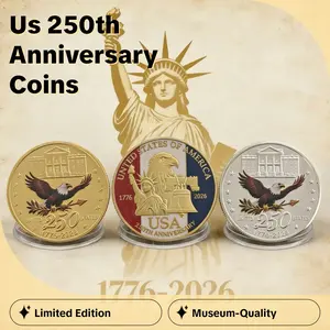 5PCS 250th US Anniversary Commemorative Coin Set - Honor 250 Years of American Independence, 1776-2026 Limited Edition Historical Collectible Gift