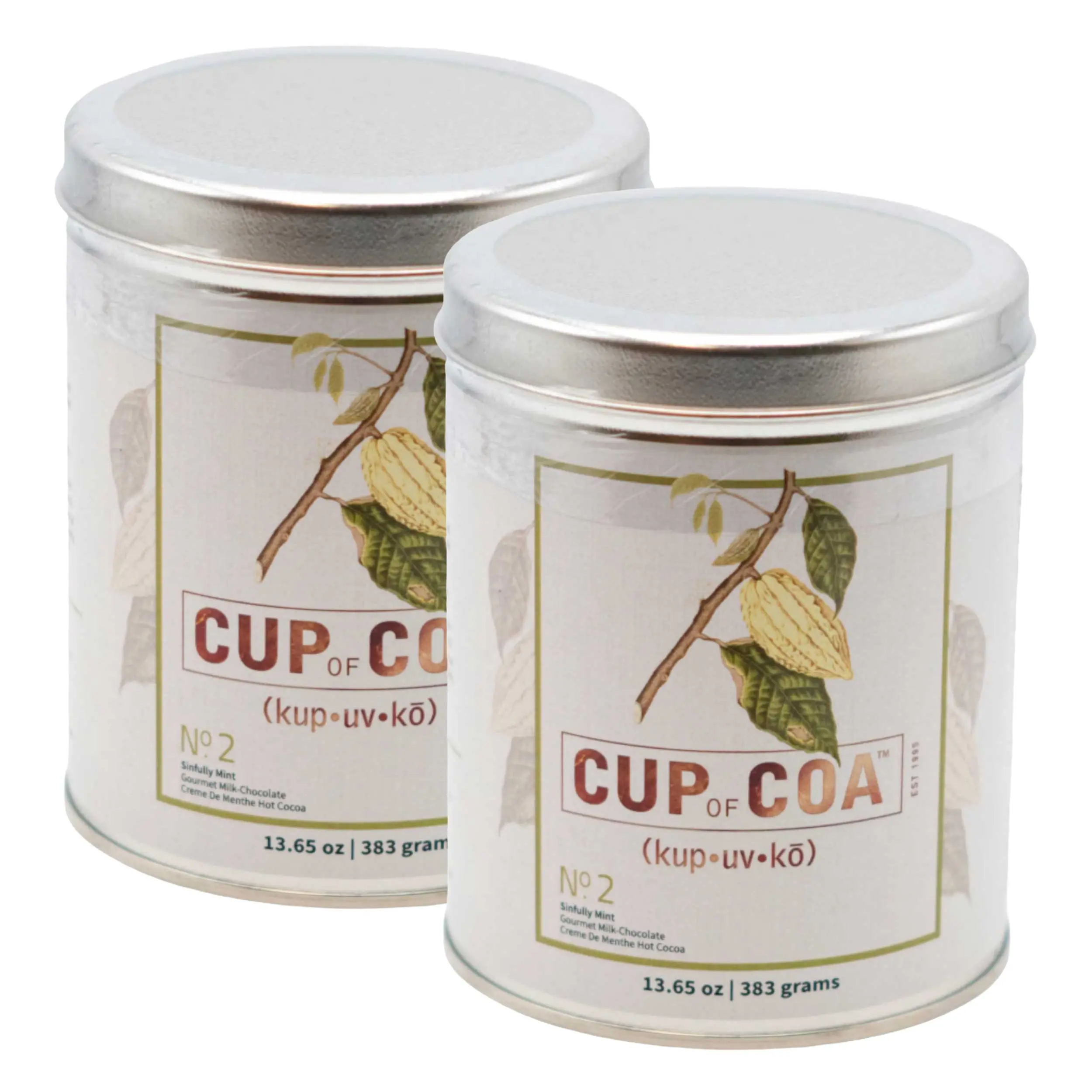 SPECIAL | Sinfully Mint Hot Cocoa | Pack of 2 | 13.65 oz | Cup of Coa
