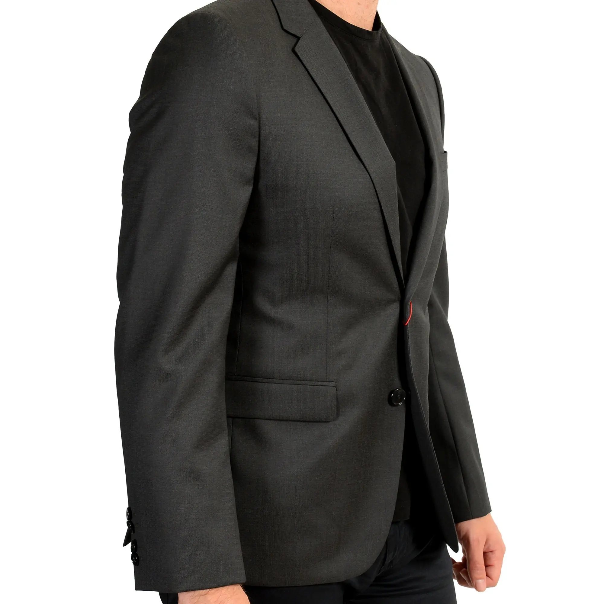Hugo Boss Men's Extra Slim Fit Gray 100% Wool Blazer US 40R IT 50R