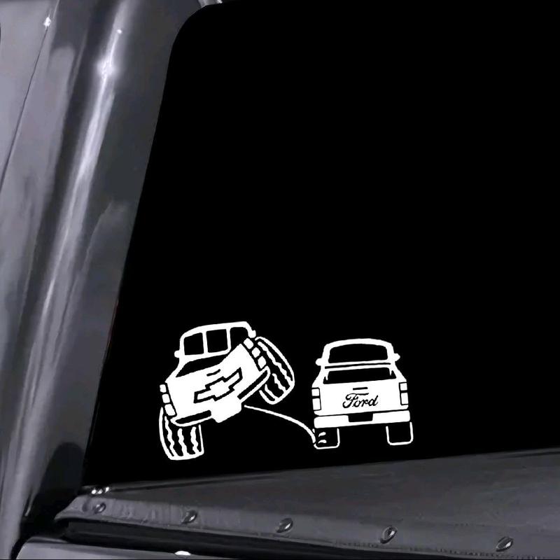 Chevy pee on Ford decal | Truck rivals | rear window decals | Silverado Car Vehicle Decoration